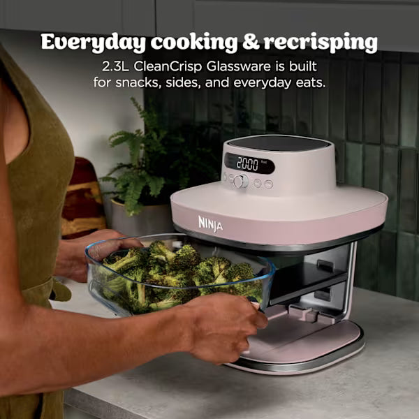 Ninja CRISPi PRO 7-in-1 Glass Air Fryer – Rose Quartz AS101UKRS