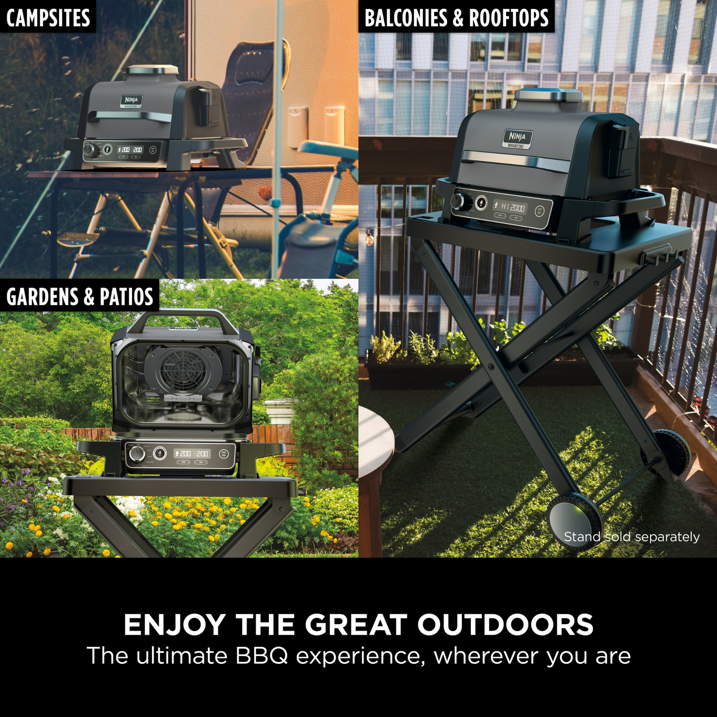 Ninja Woodfire Electric BBQ Grill & Smoker OG701UK – Free BBQ Cover