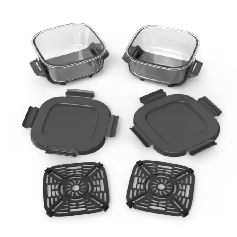 Ninja CRISPi 1.4L CleanCrisp Glass Containers with Snap-Lock Lids (Set of 2)