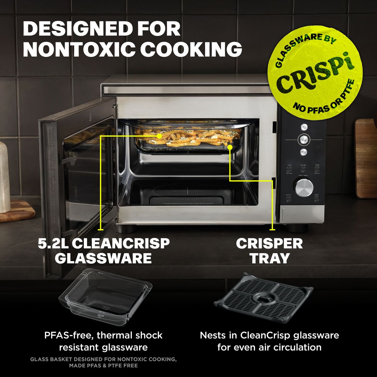 Ninja CRISPi Microwave, Air Fryer & Oven Silver MW101UK