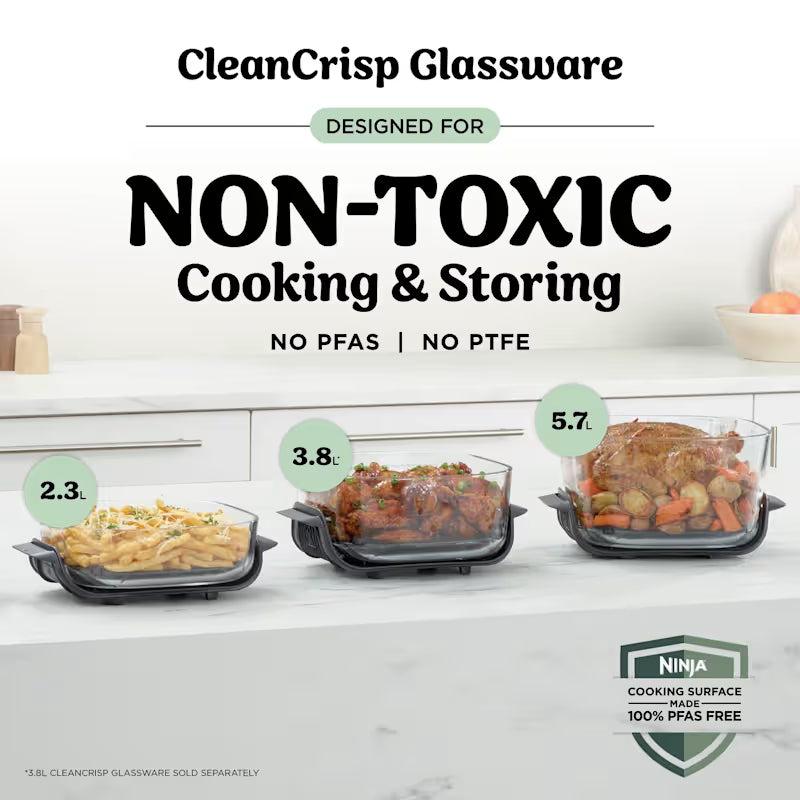 Ninja CRISPi PRO 7-in-1 Glass Air Fryer – Ash Grey AS101UKGY