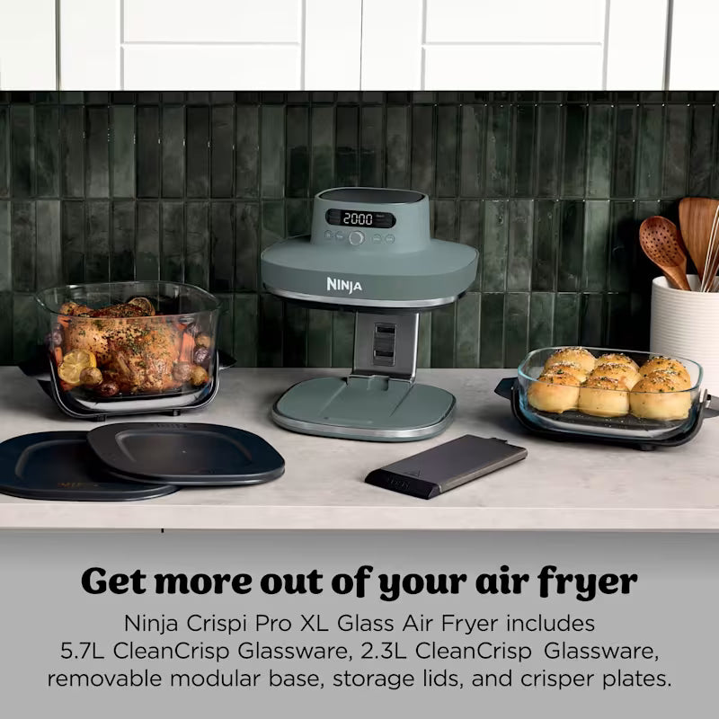 Ninja CRISPi PRO 7-in-1 Glass Air Fryer – Ash Grey AS101UKGY