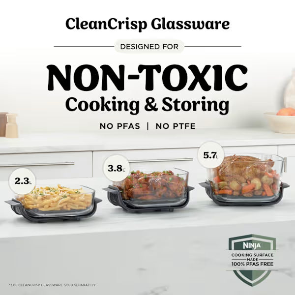 Ninja CRISPi PRO 7-in-1 Glass Air Fryer - Bone AS101UKLG