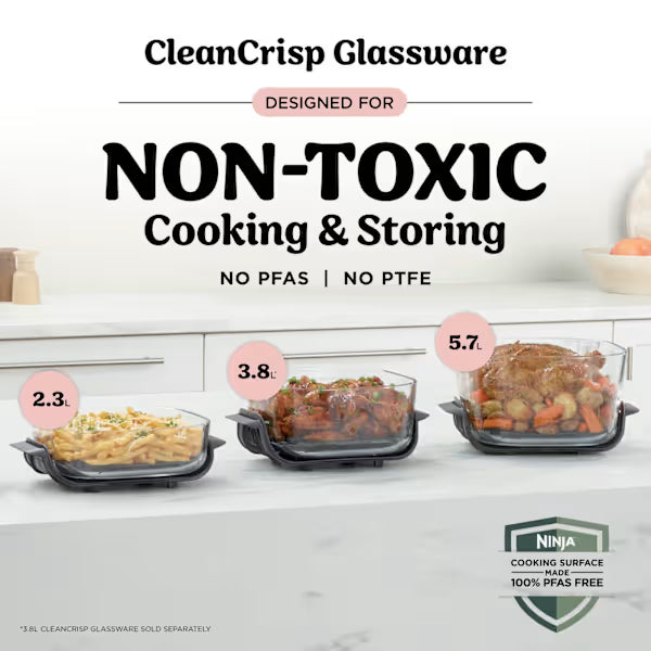 Ninja CRISPi PRO 7-in-1 Glass Air Fryer – Rose Quartz AS101UKRS