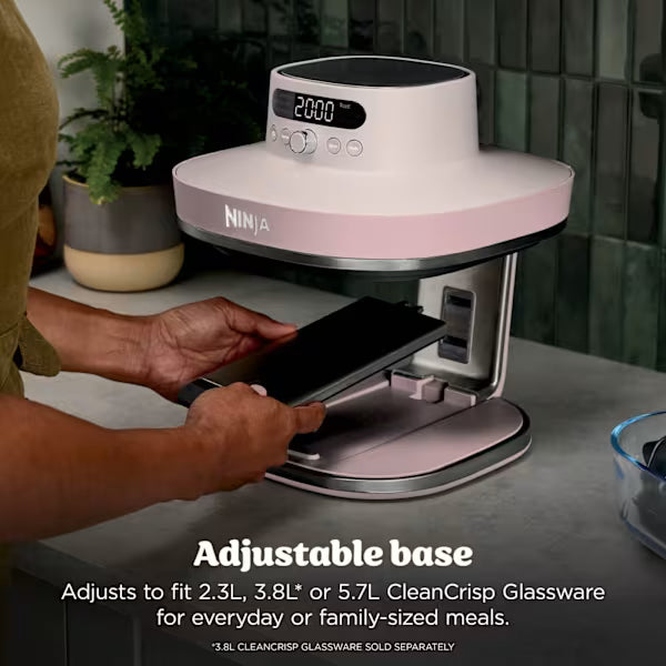 Ninja CRISPi PRO 7-in-1 Glass Air Fryer – Rose Quartz AS101UKRS