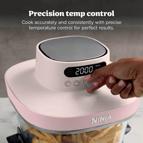 Ninja CRISPi PRO 7-in-1 Glass Air Fryer – Rose Quartz AS101UKRS