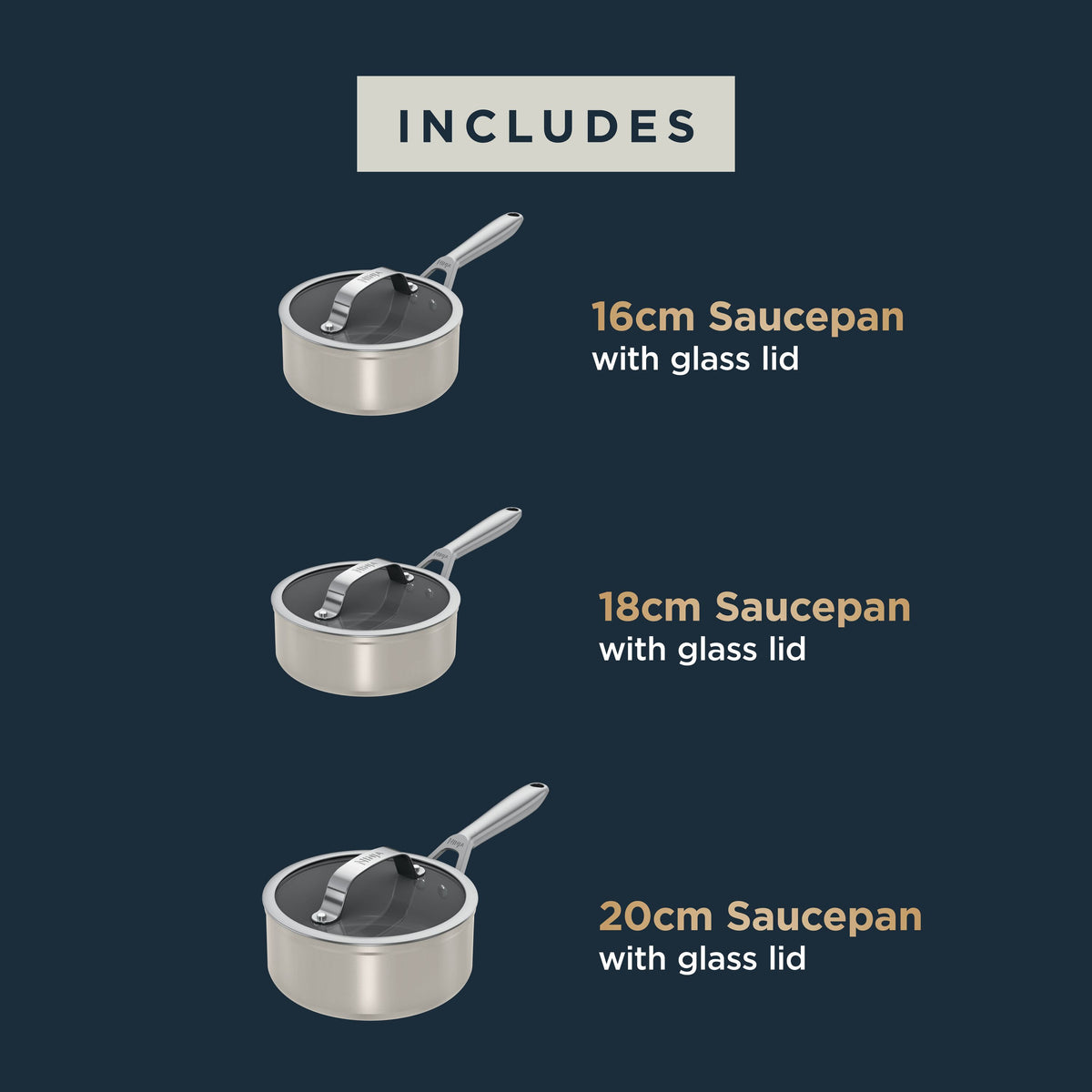 Ninja Ceramic Pro 6-piece Saucepan Set with Lids – Stone CW33003EUIST