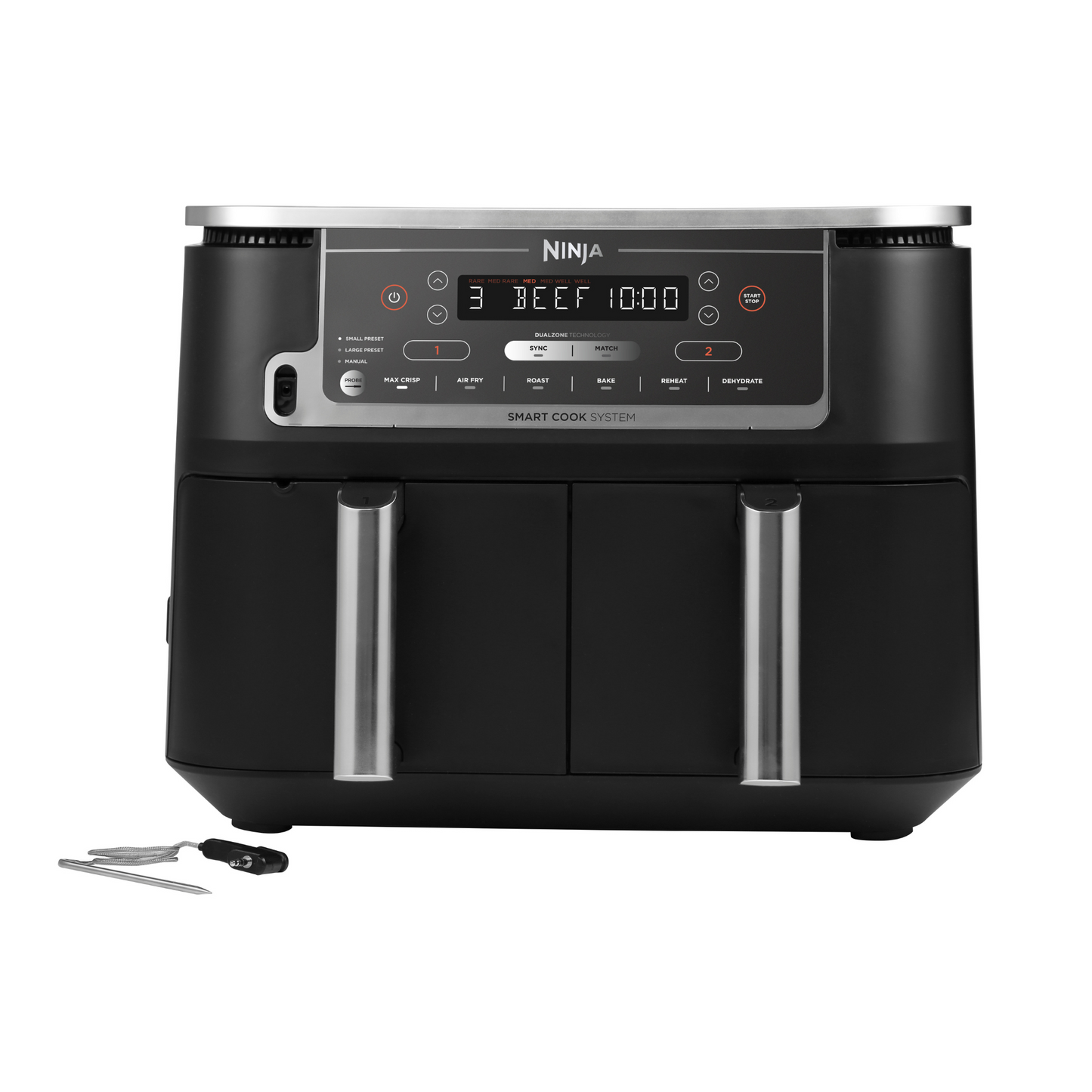 Ninja Foodi MAX Dual Zone Air Fryer with Smart Cook System AF451UK