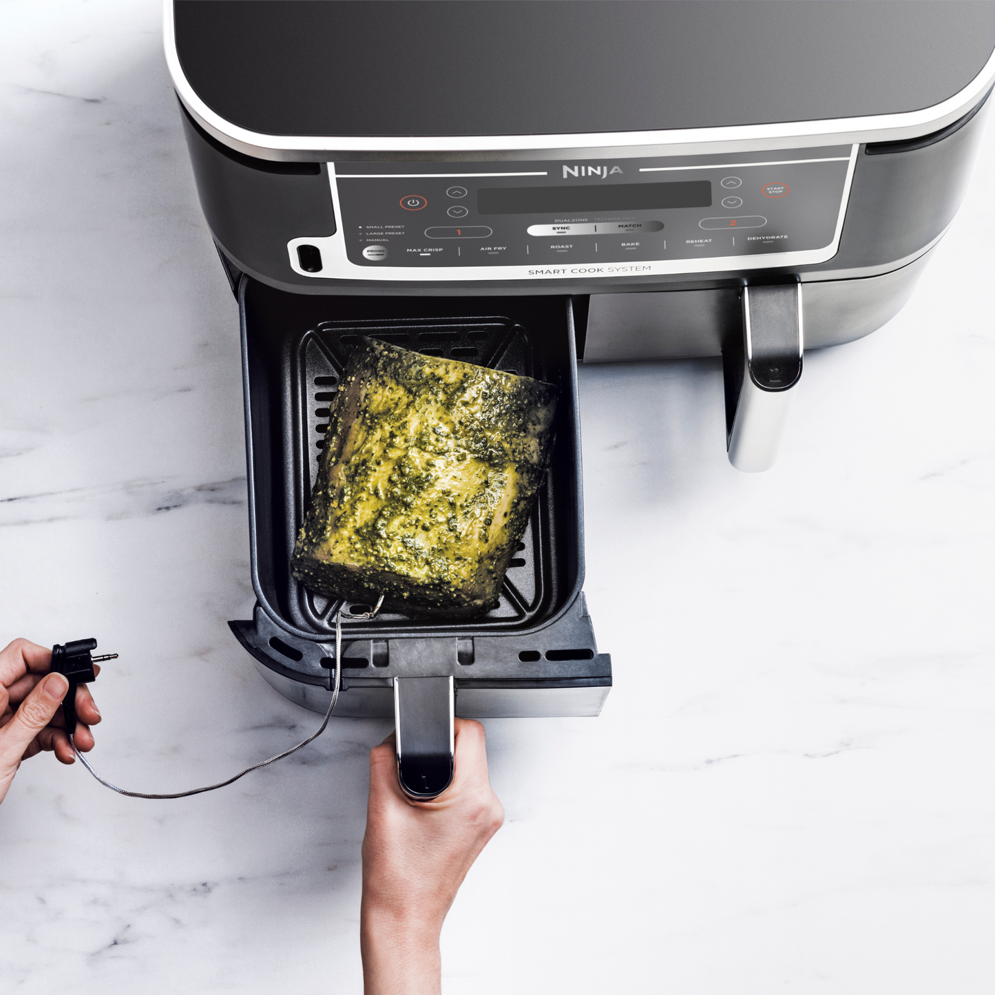 Ninja Foodi MAX Dual Zone Air Fryer with Smart Cook System AF451UK