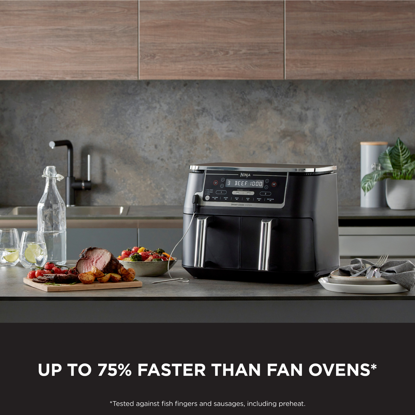 Ninja Foodi MAX Dual Zone Air Fryer with Smart Cook System AF451UK