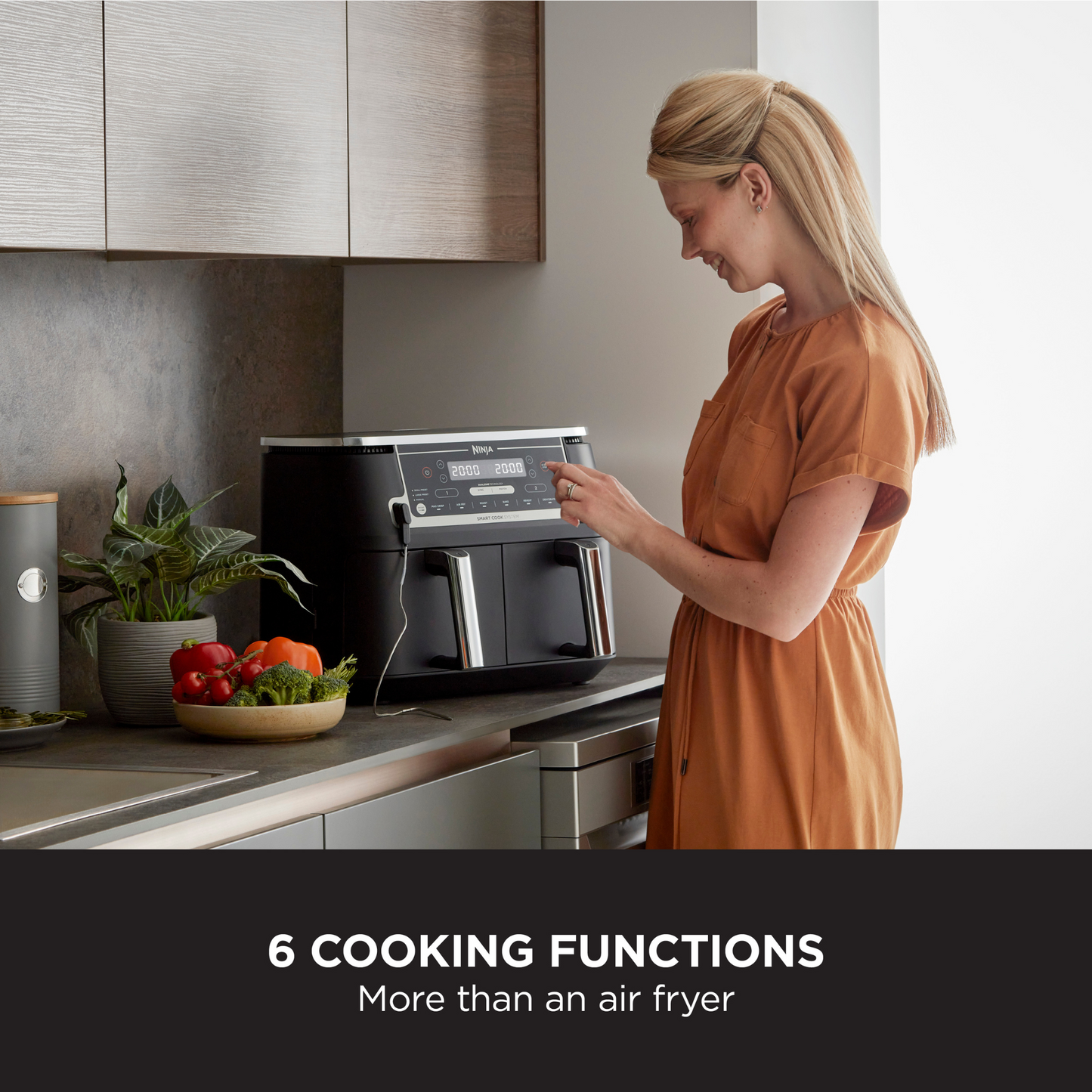 Ninja Foodi MAX Dual Zone Air Fryer with Smart Cook System AF451UK