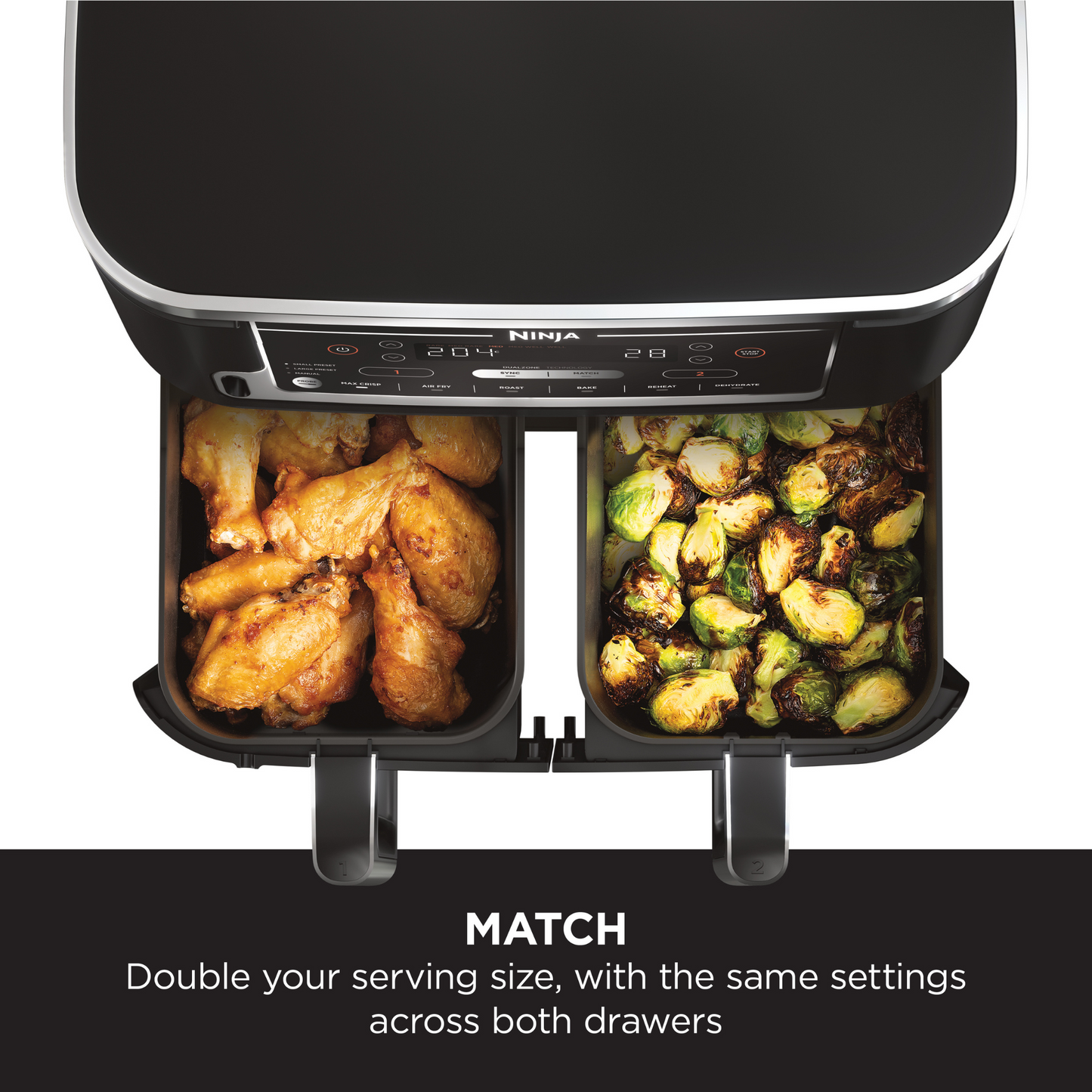 Ninja Foodi MAX Dual Zone Air Fryer with Smart Cook System AF451UK