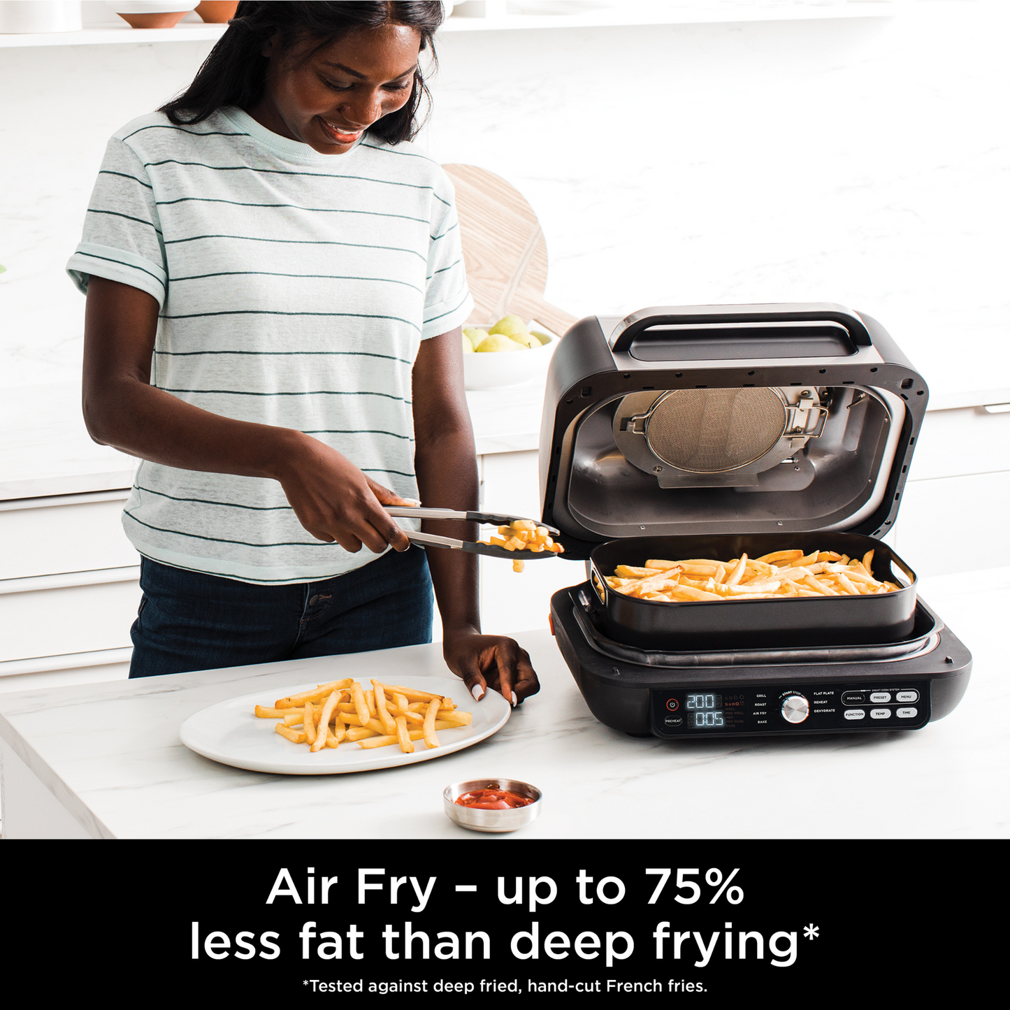 Ninja Foodi MAX Pro Health Grill, Flat Plate & Air Fryer AG651UK