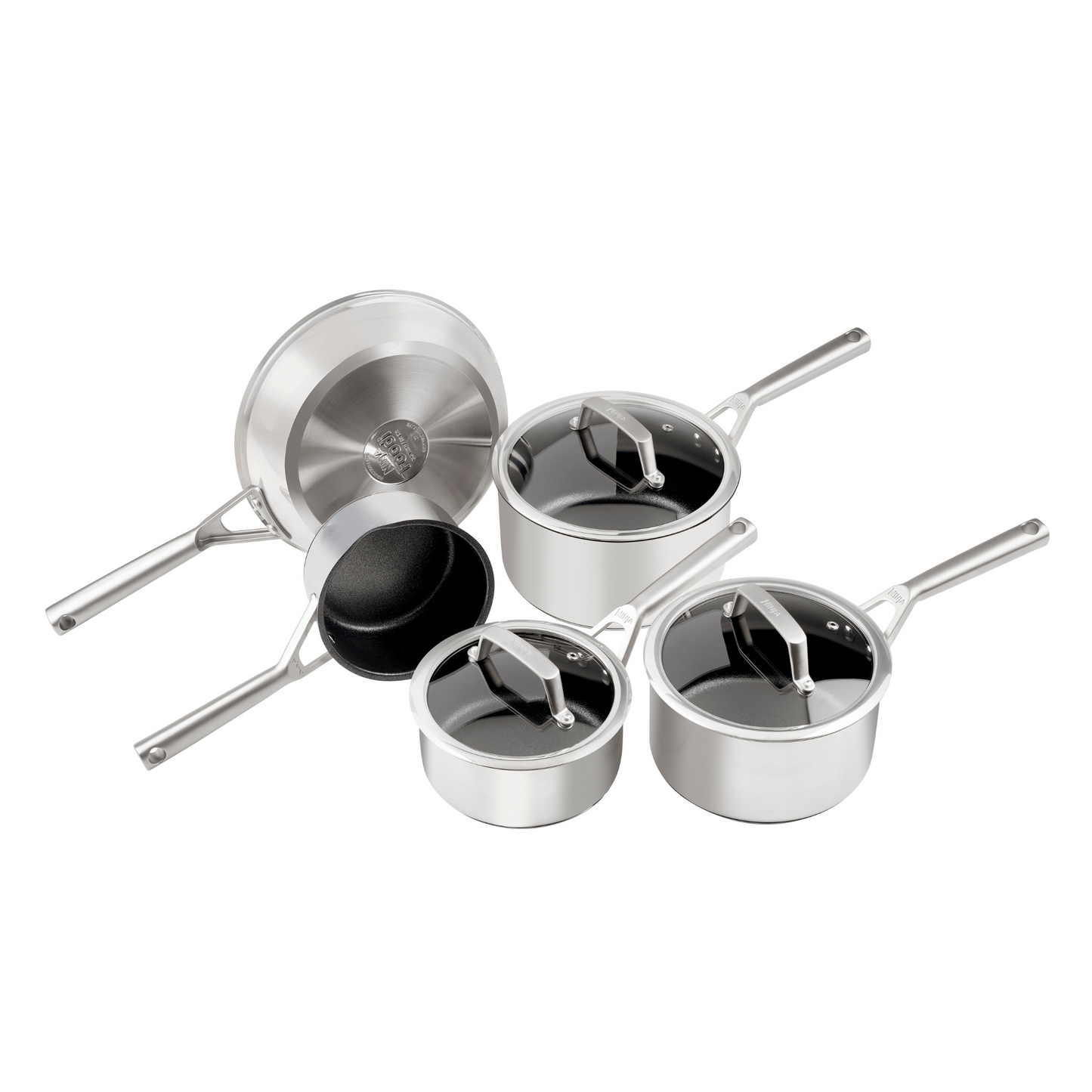 Ninja ZEROSTICK Stainless Steel 5-Piece Pan Set - C65000UK