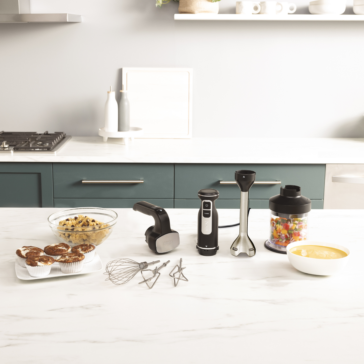 Ninja Foodi 3-in-1 Hand Blender, Mixer & Chopper CI100UK