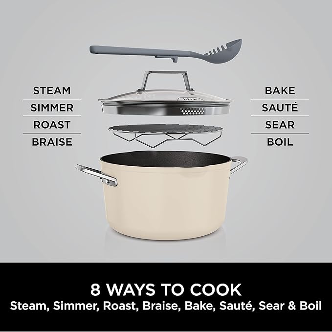 Ninja Foodi 8-in-1 PossiblePot with ZEROSTICK [Vanilla Bean] CW202WHUK