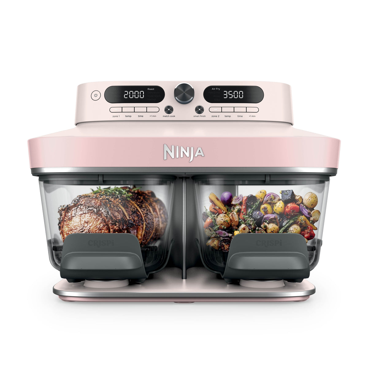 Ninja CRISPi DualZone 8-in-1 Function Glass Air Fryer - Rose Quartz DD102UKPK1
