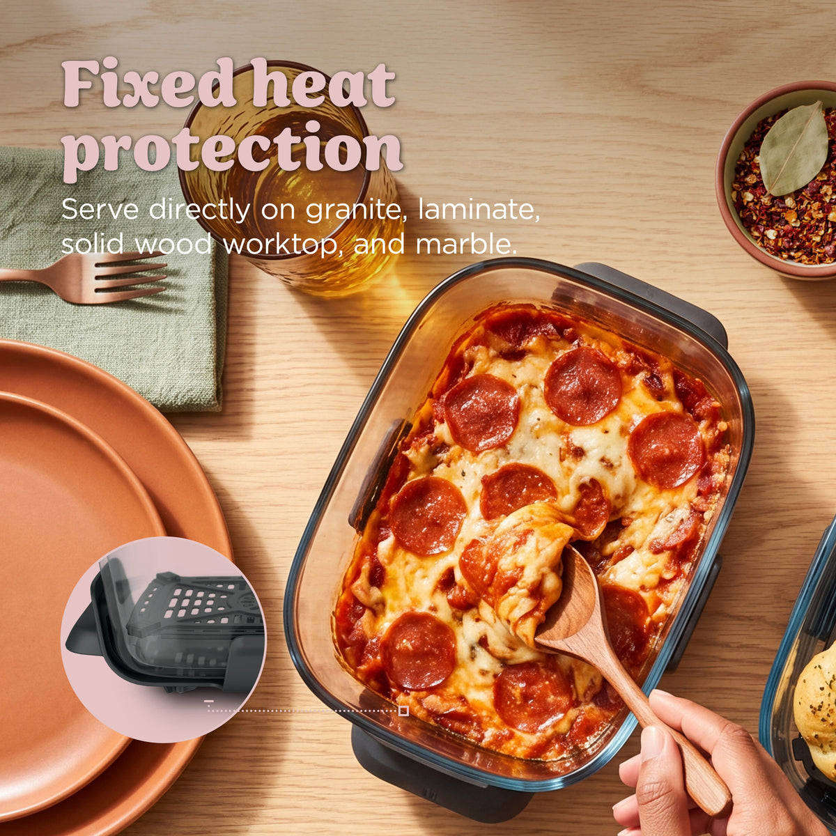 Ninja CRISPi DualZone 8-in-1 Function Glass Air Fryer - Rose Quartz DD102UKPK1