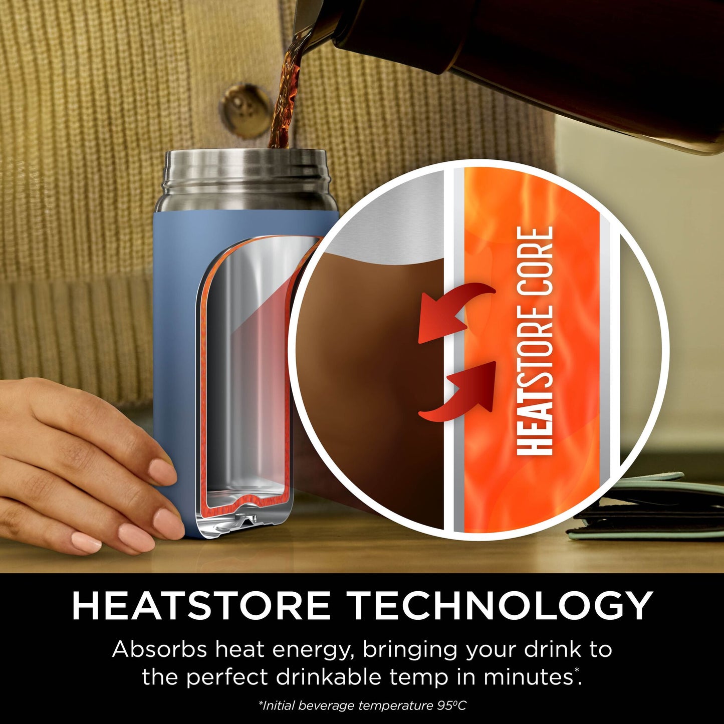 Ninja Perfect Sip Travel Mug 300ml Blue DW1203EUUKNV