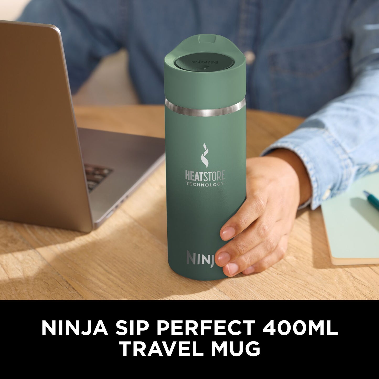 Ninja Perfect Sip Travel Mug 400ml Jade DW1603EUUKGN