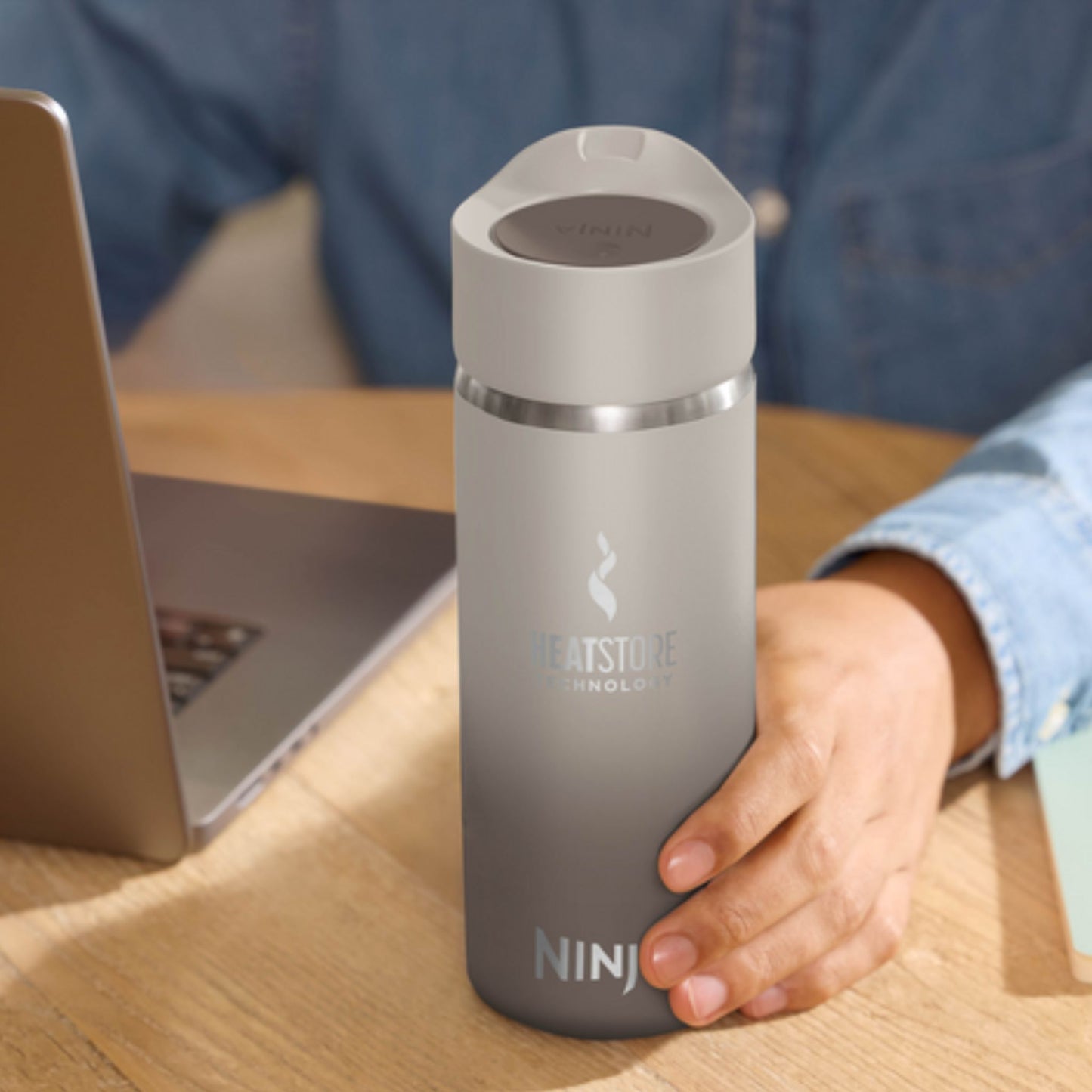 Ninja Perfect Sip Travel Mug 400ml Stone DW1603EUUKST