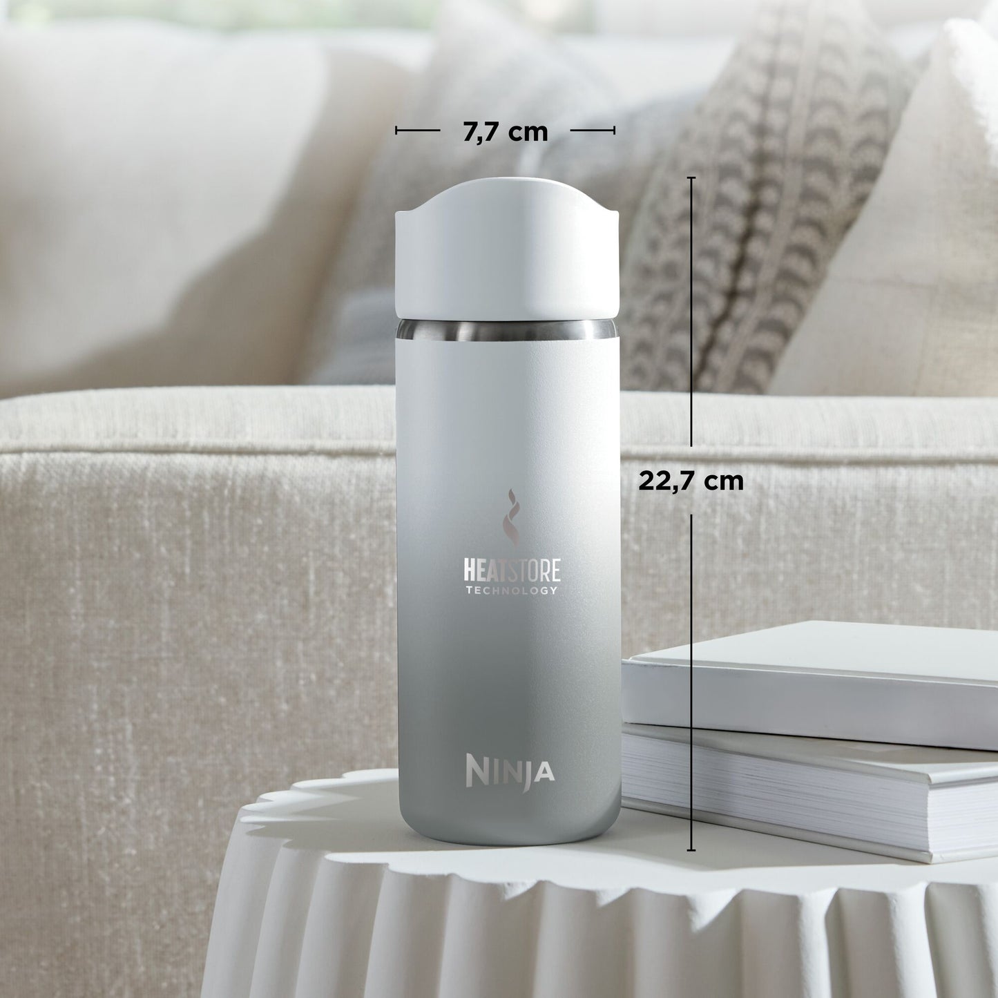 Ninja Perfect Sip Travel Mug 400ml Steam White DW1603EUUKWH