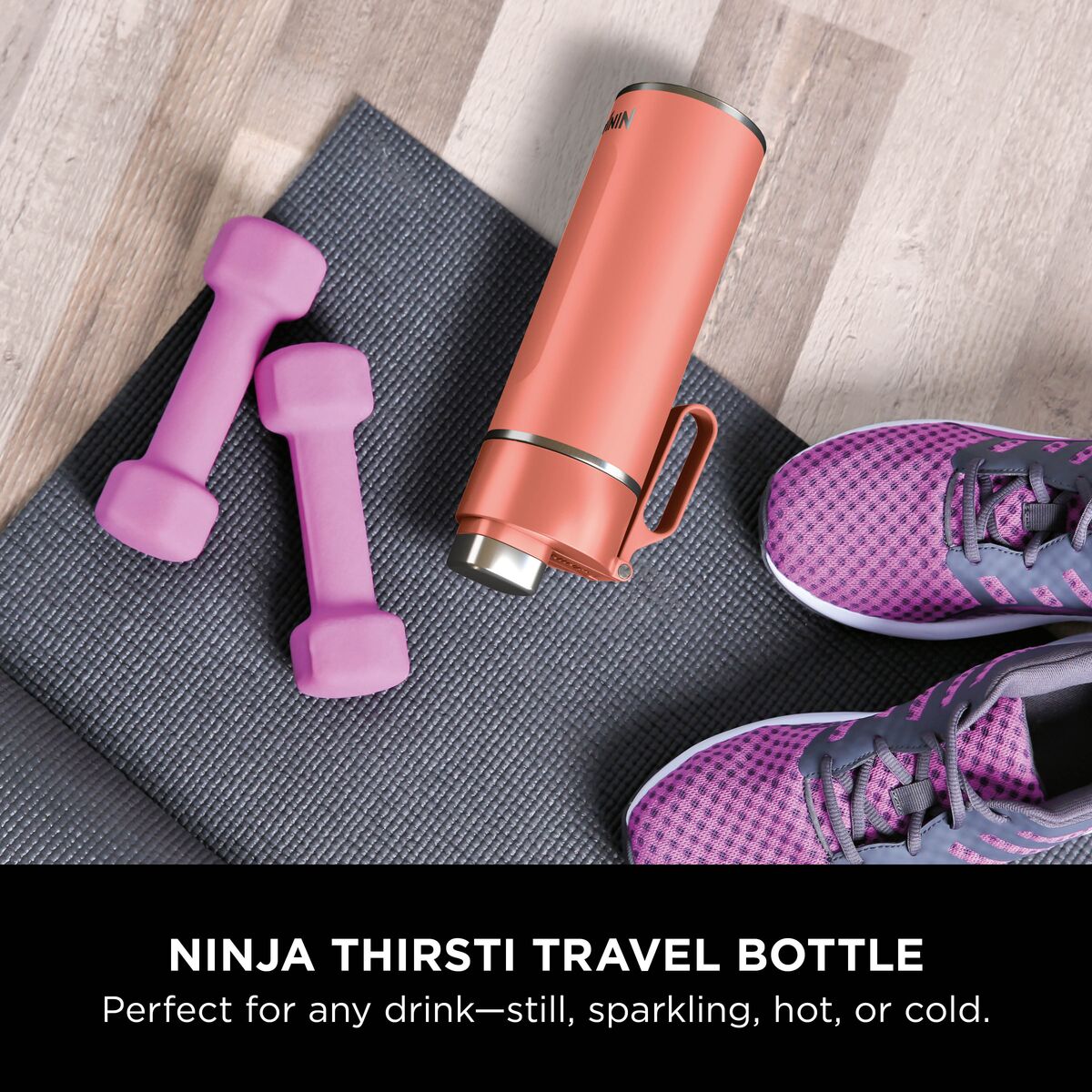 Ninja Thirsti 530 ml Travel Bottle – Coral DW1801EUUKPE