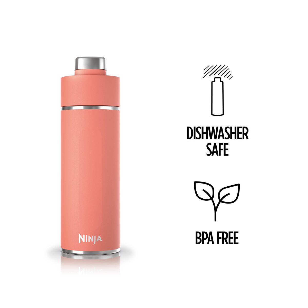 Ninja Thirsti 530 ml Travel Bottle – Coral DW1801EUUKPE