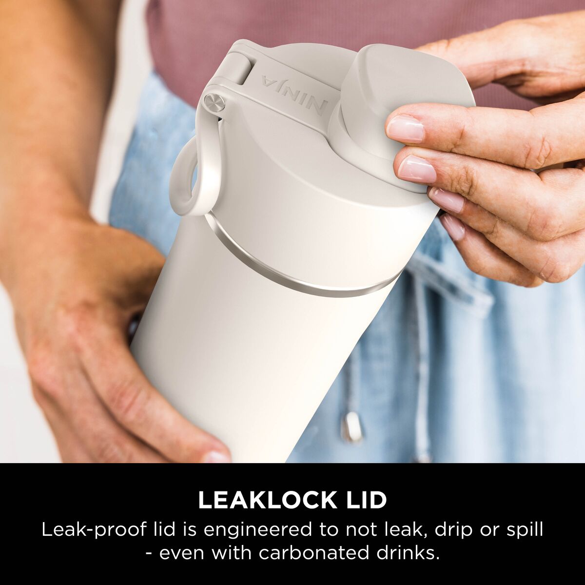 Ninja Thirsti 530 ml Travel Bottle – Sandstone DW1801EUUKST