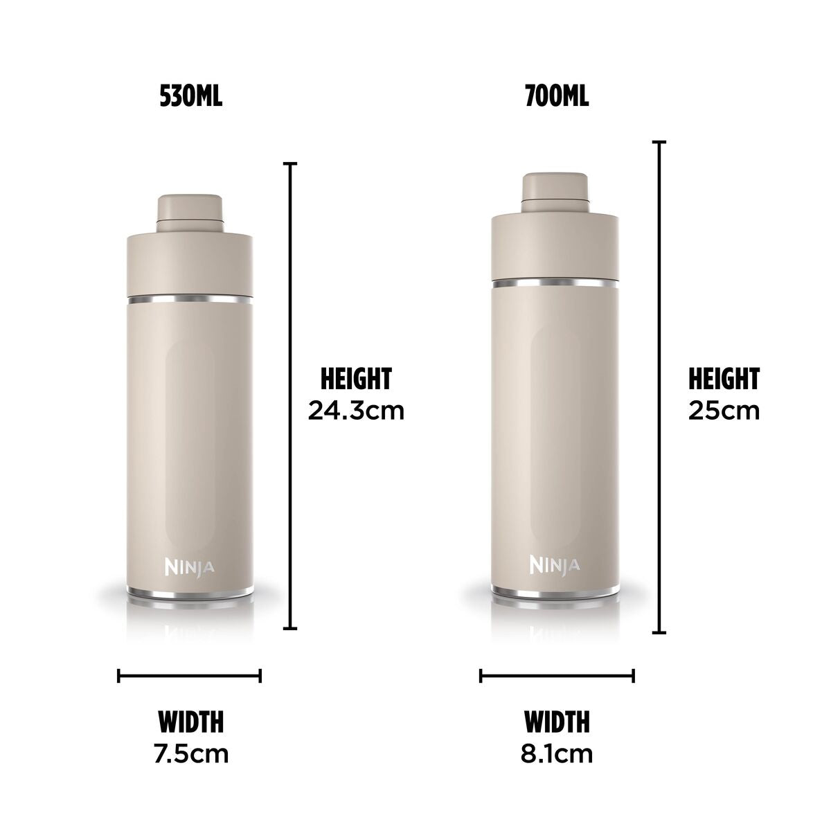 Ninja Thirsti 530 ml Travel Bottle – Sandstone DW1801EUUKST