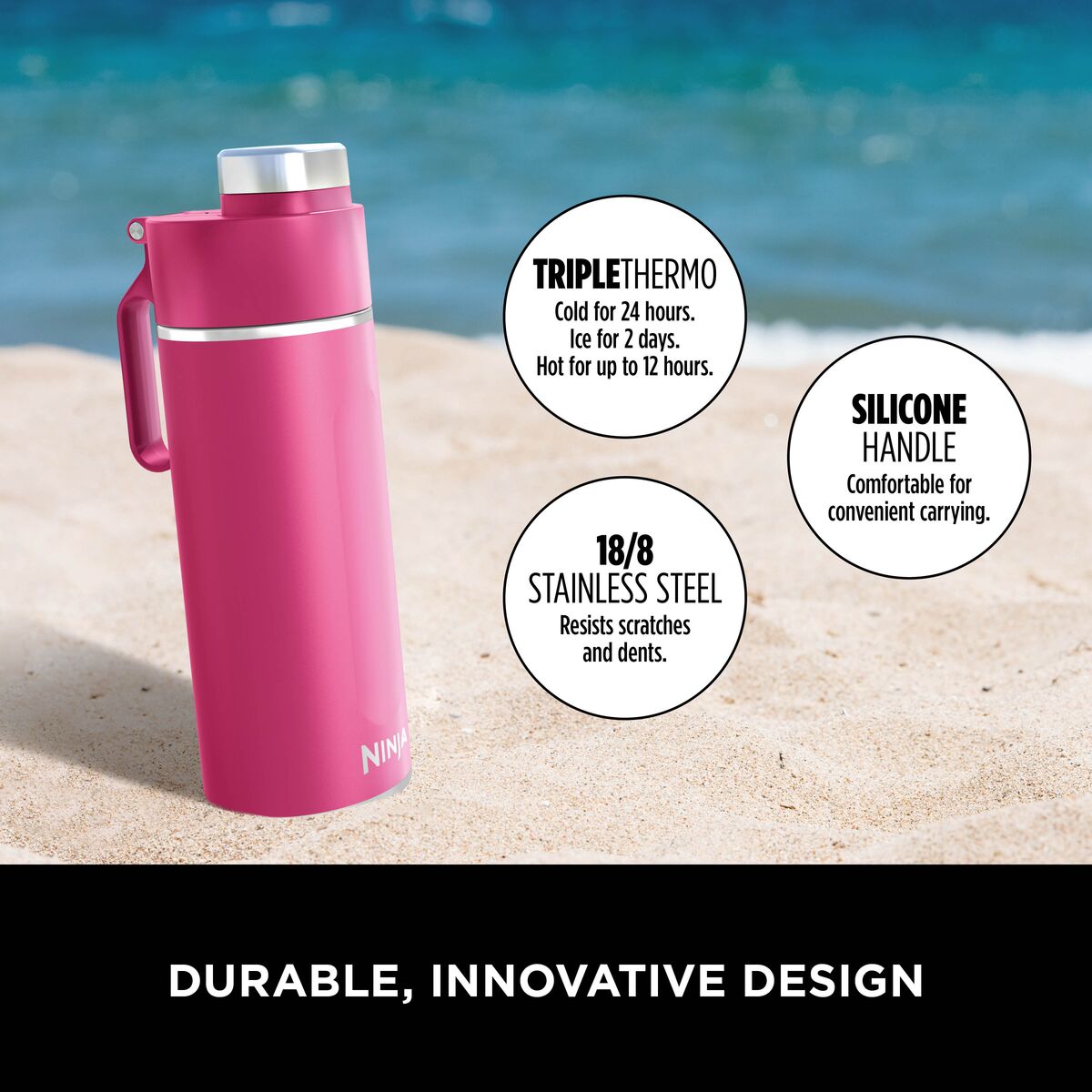 Ninja Thirsti 700 ml Travel Bottle – Hot Pink DW2401EUUKBP