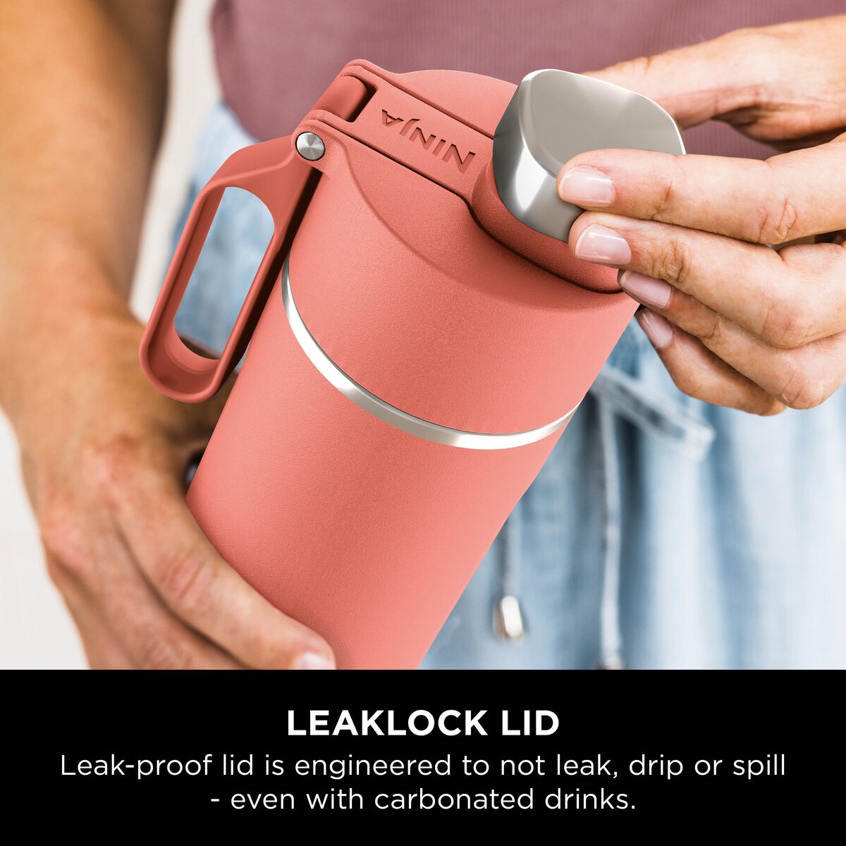 Ninja Thirsti 700 ml Travel Bottle – Coral DW2401EUUKPE