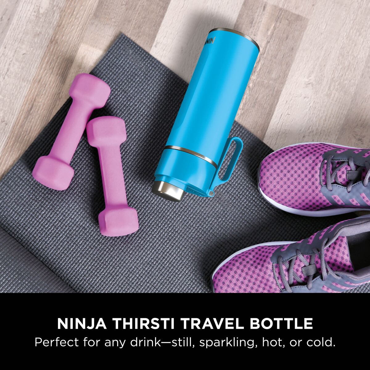 Ninja Thirsti 700 ml Travel Bottle – Tropical Blue DW2401EUUKSB