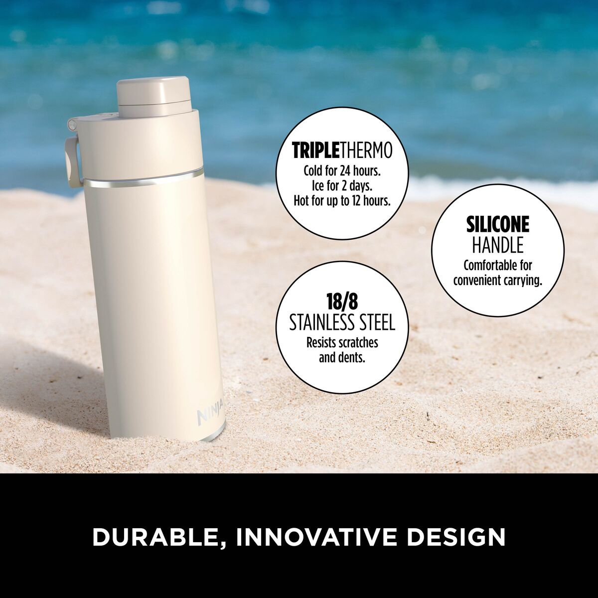 Ninja Thirsti 700 ml Travel Bottle – Sandstone DW2401EUUKST