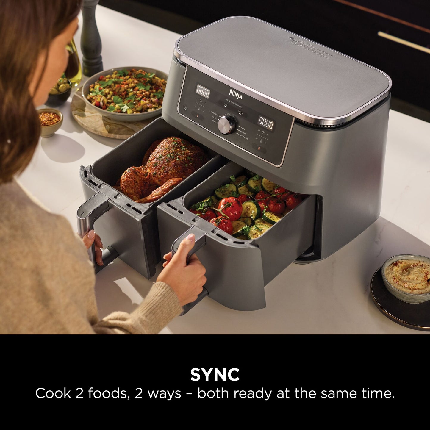 Ninja MAX 6-in-1 Dual Zone Air Fryer 9.5L DZ400UK