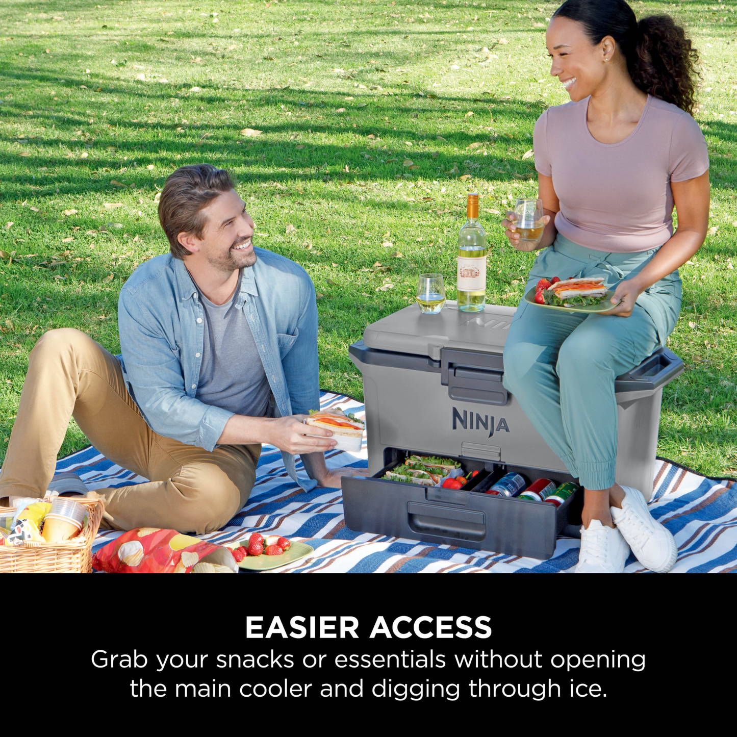 Ninja FrostVault 50QT/47L Hard Cooler - Slate Grey FB151UKGY