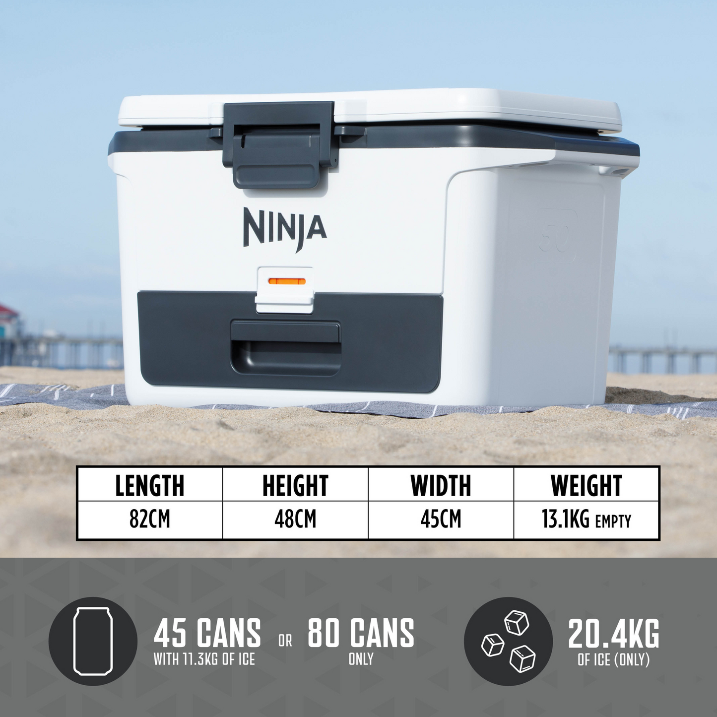 Ninja FrostVault 50QT/47L Hard Cooler - Cloud White FB151UKWH