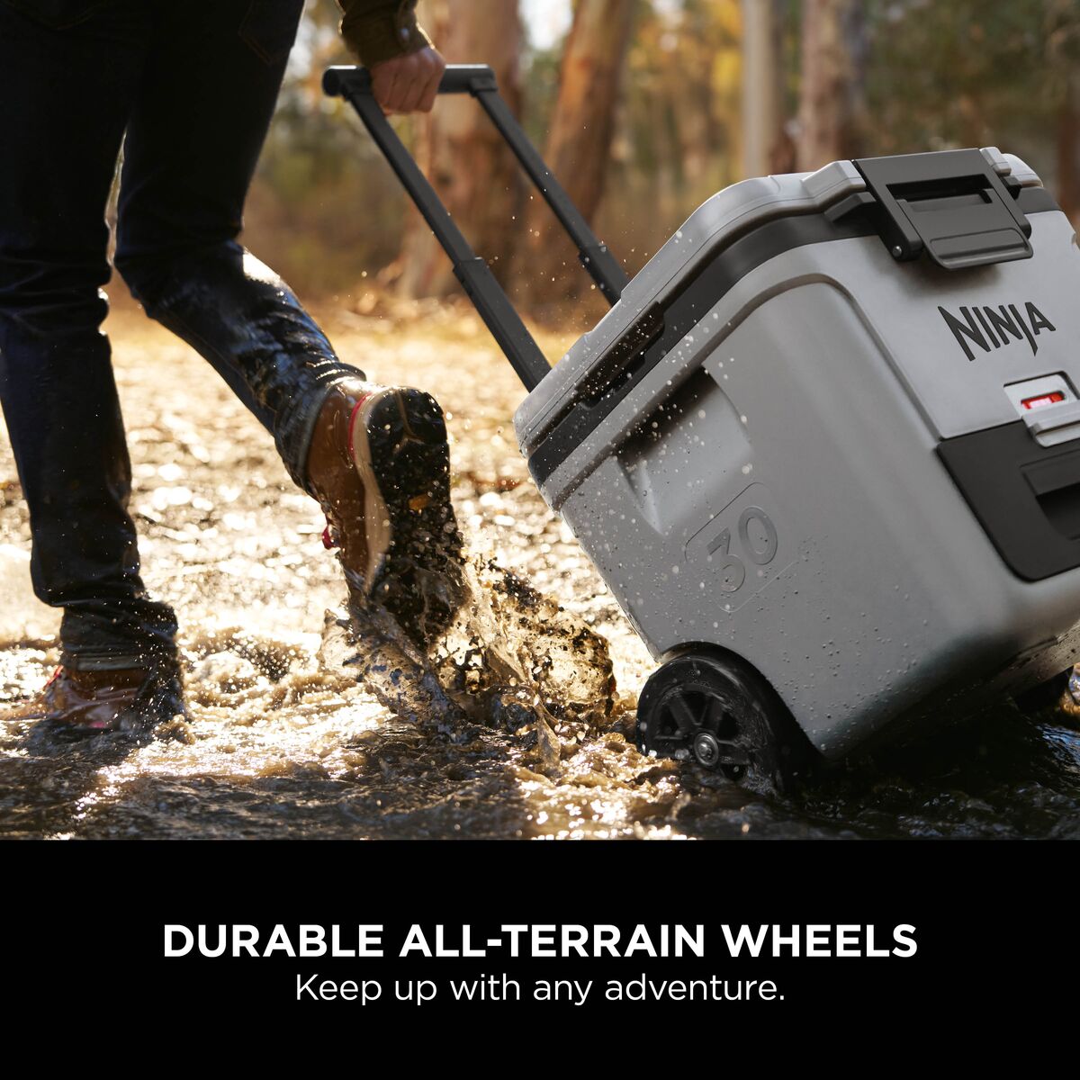 Ninja FrostVault 30QT/28L Wheeled Cooler with Dry Zone, Slate Grey FB230UKGY