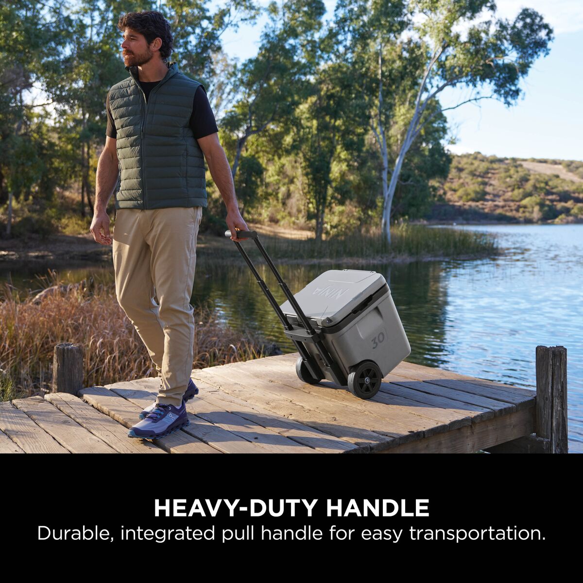 Ninja FrostVault 30QT/28L Wheeled Cooler with Dry Zone, Slate Grey FB230UKGY