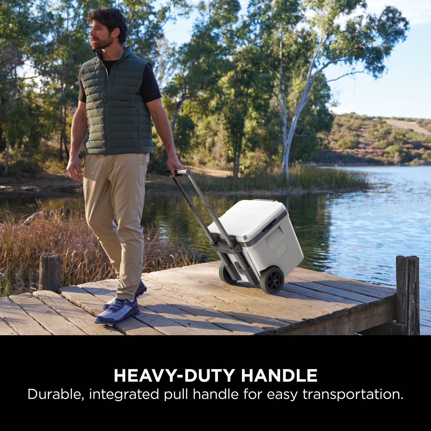 Ninja FrostVault 30QT/28L Wheeled Cooler with Dry Zone, Cloud White FB230UKWH