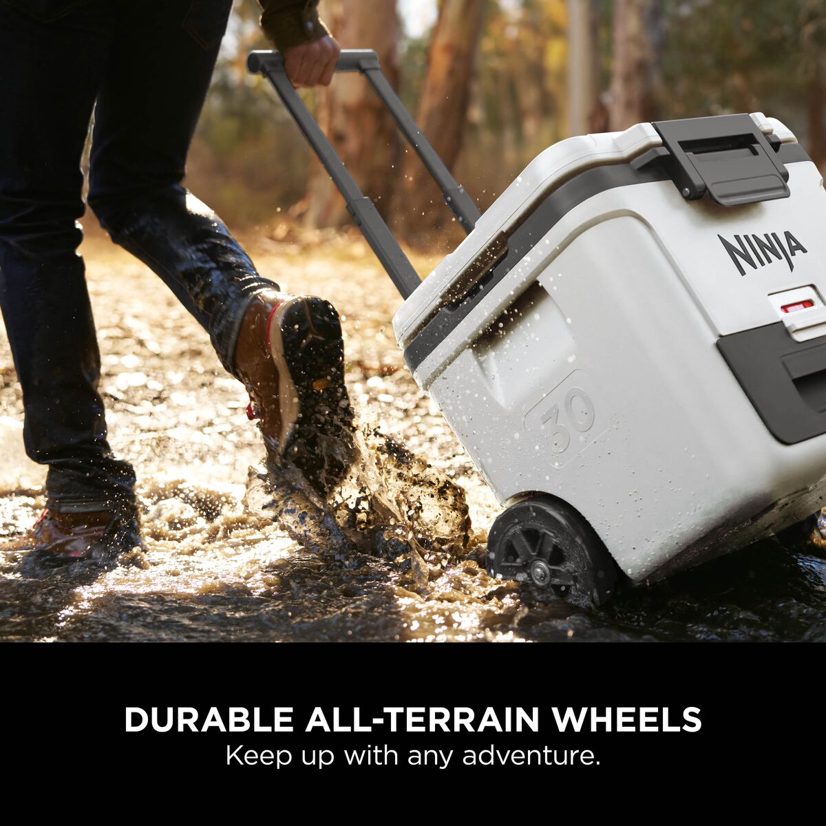 Ninja FrostVault 30QT/28L Wheeled Cooler with Dry Zone, Cloud White FB230UKWH