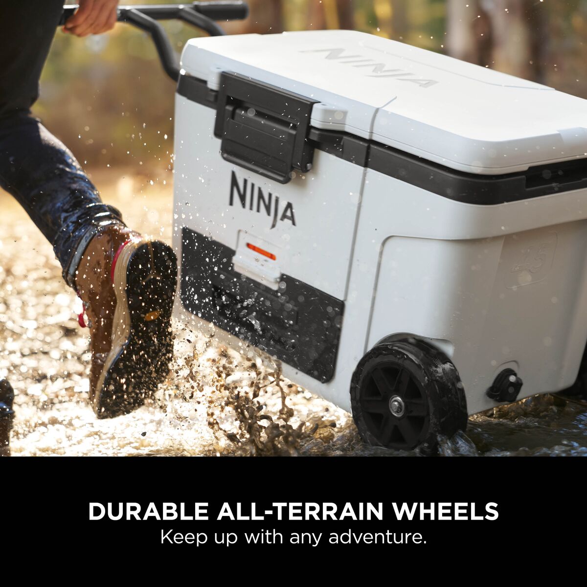 Ninja FrostVault 45QT/42L Wheeled Cooler with Dry Zone, Cloud White FB245UKWH