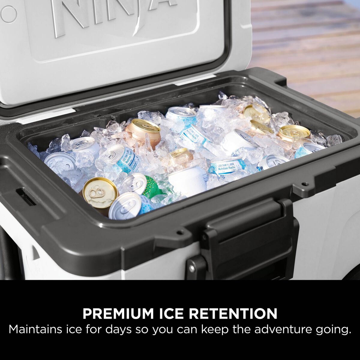 Ninja FrostVault 45QT/42L Wheeled Cooler with Dry Zone, Cloud White FB245UKWH