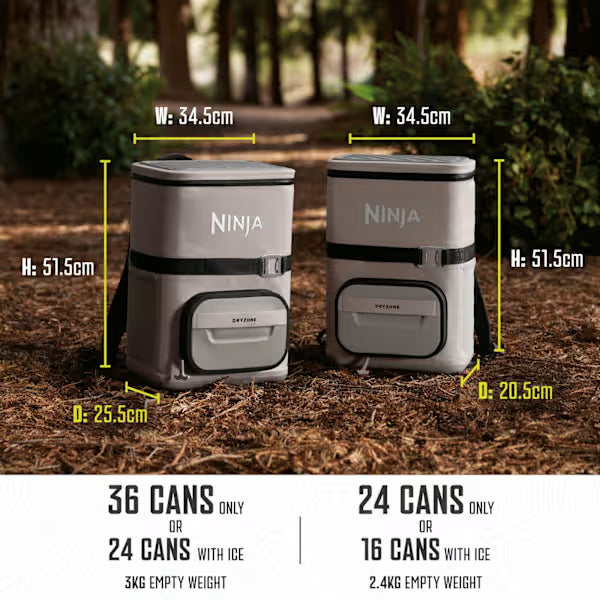 Ninja FrostVault Go 17 litre 24-Can Backpack Soft Cooler - Birch Beige