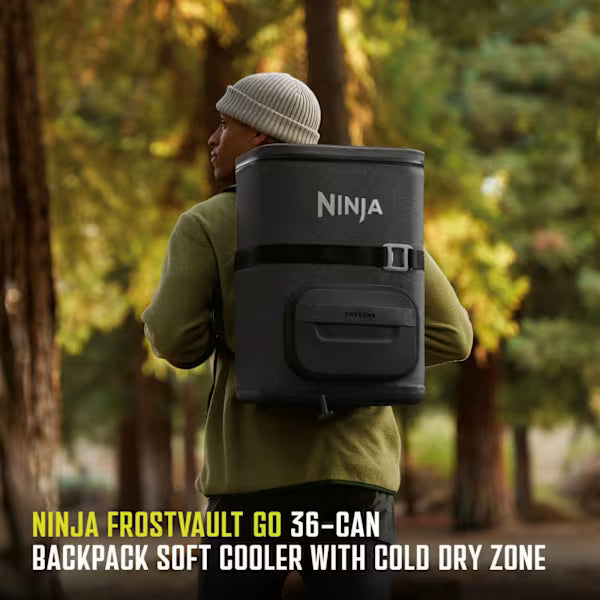 Ninja FrostVault Go 23 litre 36-can Backpack Soft Cooler - Charcoal Grey