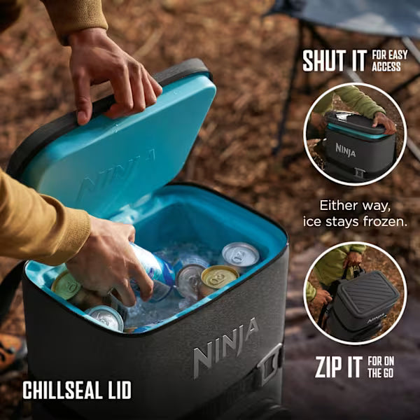 Ninja FrostVault Go 23 litre 36-can Backpack Soft Cooler - Charcoal Grey