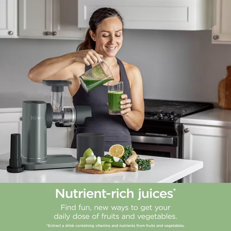 Ninja 3-in-1 Cold Press Juicer, Slicer & Shredder with Anti-Clog Filter JC152UK