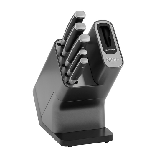 Ninja Foodi StaySharp Knife Block with Integrated Sharpener – 5-Piece Set [K32005UK]