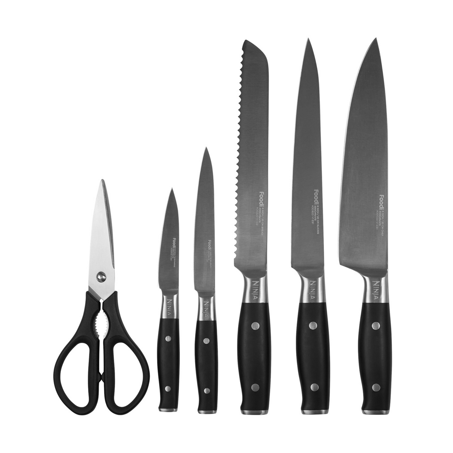 Ninja Foodi StaySharp Knife Block with Integrated Sharpener 6-Piece Set K32006UK