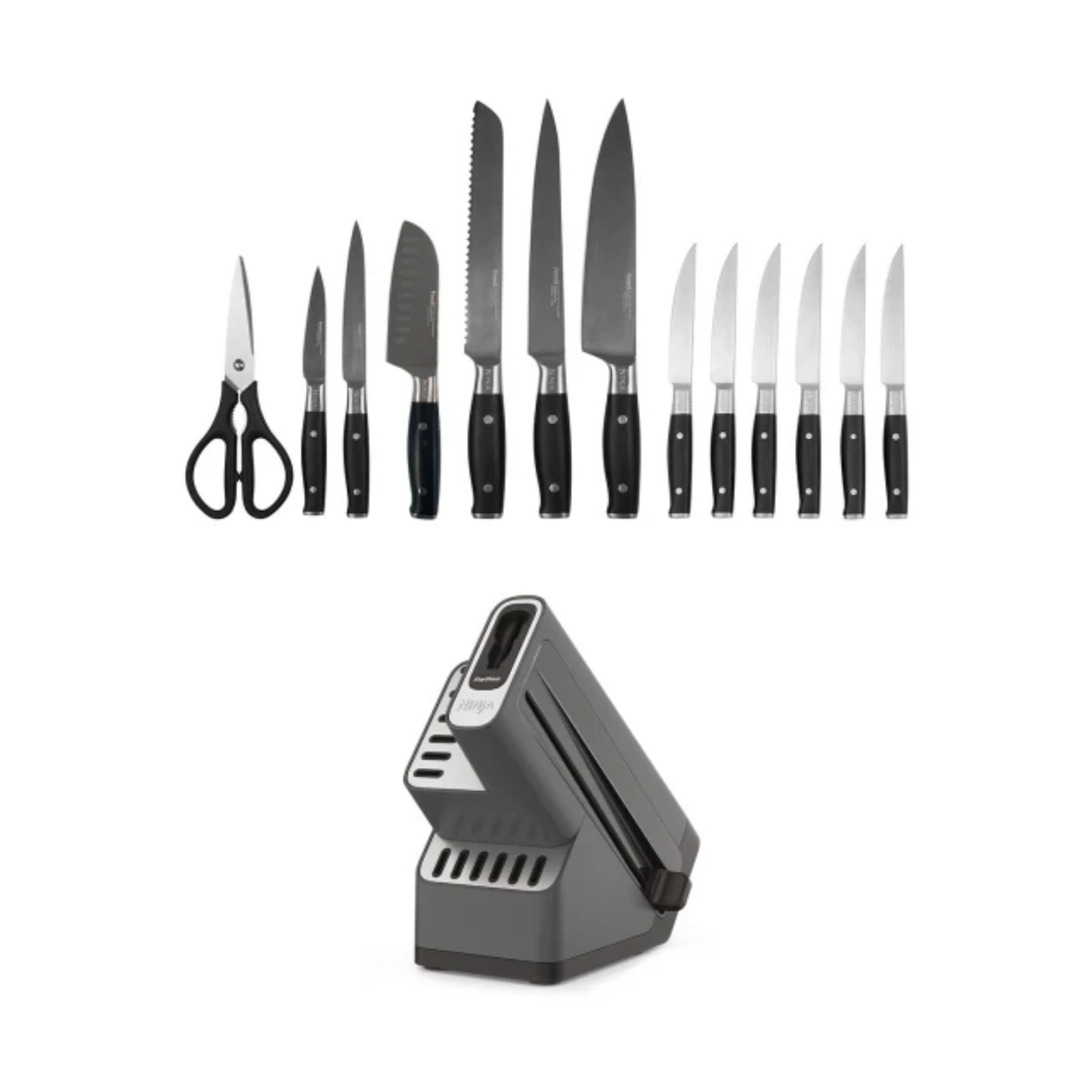 Ninja Foodi StaySharp Knife Block with Integrated Sharpener – Deluxe 14-Piece Set K32014EUUK